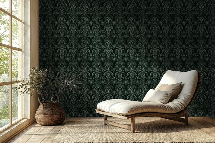 Nour Dark Green - 1015501-07 Tapetti