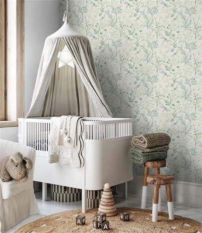 Dragon fly garden Beige - 1027201-01 Tapetti