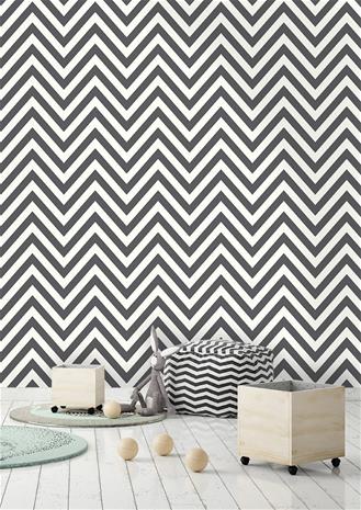 Chevron Black White - 12574 Tapetti
