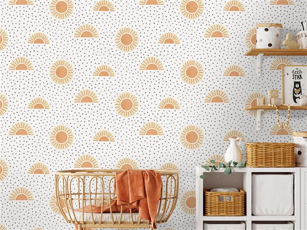 Sunbeam White Orange - 13320 Tapetti