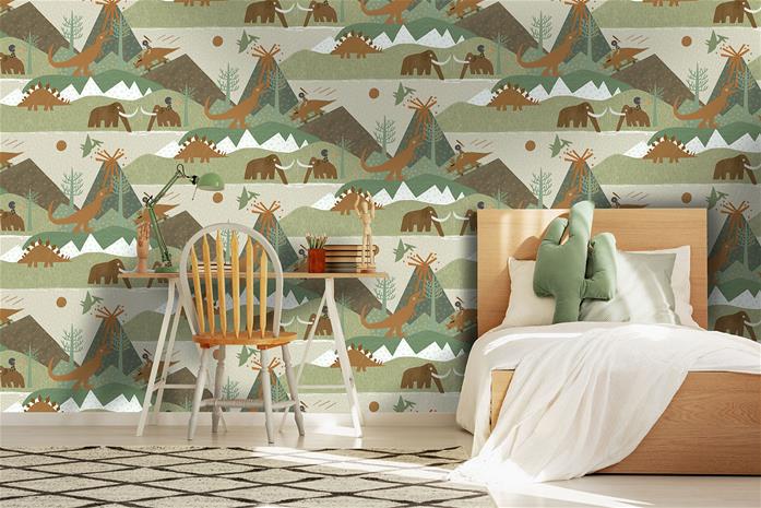 Prehistoric Green Orange - 13260 Tapetti
