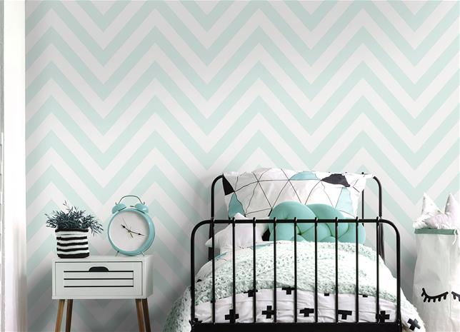 Chevron Soft Teal - 12570 Tapetti