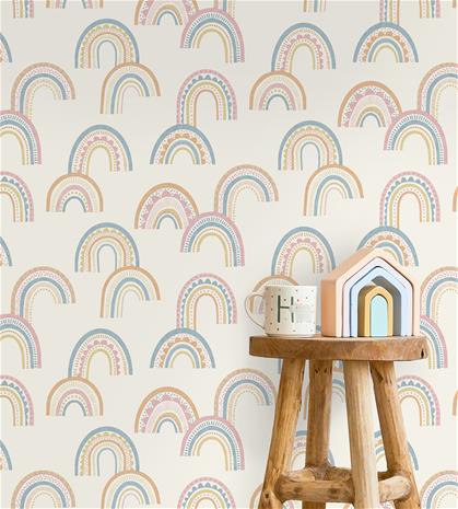 Boho Rainbow Orange Pink Blue - 13282 Tapetti