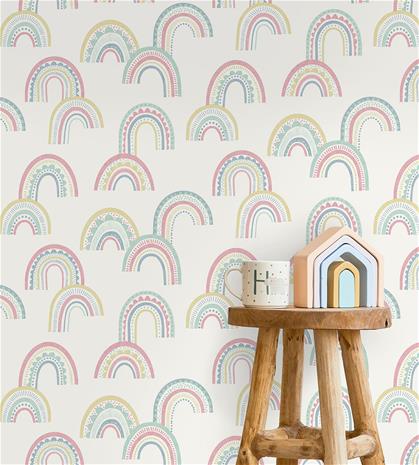 Boho Rainbow Pink Duck Egg - 13281 Tapetti – kuva 3/3