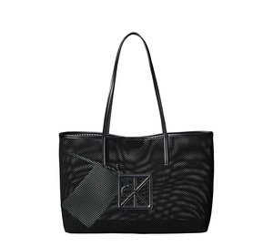 Calvin Klein Emblem Mesh Tote - Black - ONE SIZE