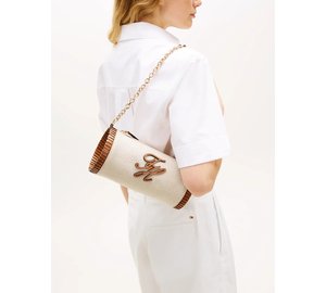 Tommy Hilfiger Th Elev Summ Chain Bag Canvas - Brown - ONE SIZE