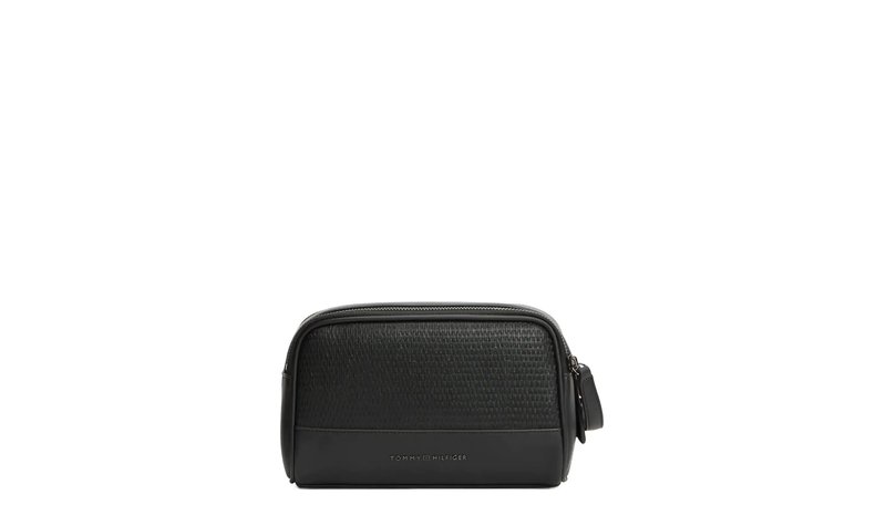 Tommy Hilfiger Th Woven Wash Bag - Black - ONE SIZE