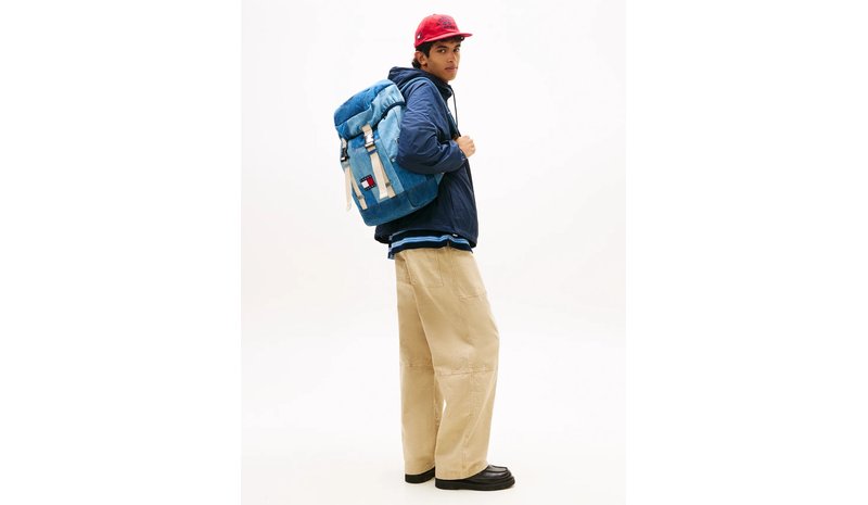 Tommy Hilfiger Tjm Denim Patchwork Backpack - Blue - ONE SIZE