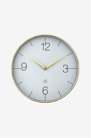NeXtime - Finesse nXt Seinäkello 30,5 cm Kulta/Harmaa