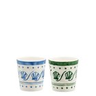 Anna + Nina Coastal Charm Coffee Cup Set Of 2 - Multi/patterned - 25 CL