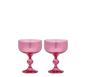 Anna + Nina Rose Cocktail Glass Set Of 2 - Pink - 25 ML