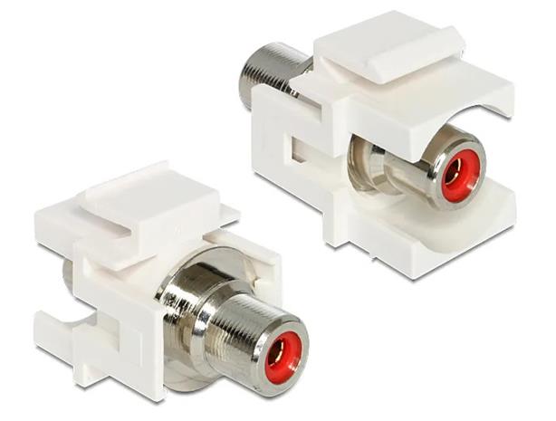 Delock Keystone module RCA female > RCA female red – kuva 2/3