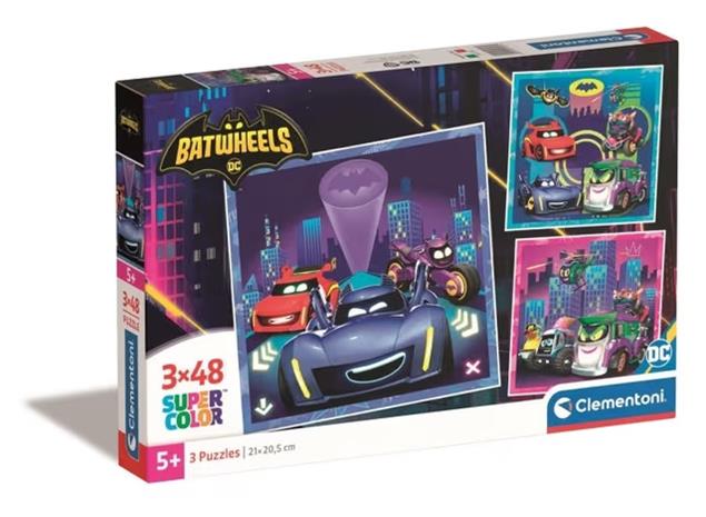 3x48 pcs Puzzles Kids Batwheels