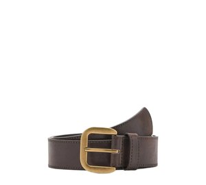 Mango Square Buckle Belt - Brown - L