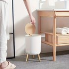 Tyylikäs Pohjoismainen Painalluksella Avattava Roskakori Puukuviointi 7L