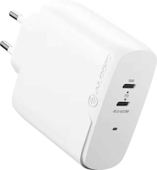 ALOGIC Rapid Power 2-Port 45+18W verkkovirtalaturi + 2m USB-C kaapeli