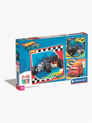 3x48 pcs Puzzles Kids Hotwheels