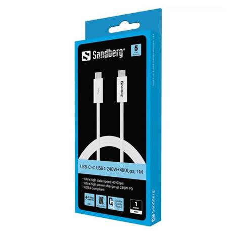 Sandberg USB4 USB-C to USB-C Cable - 1m