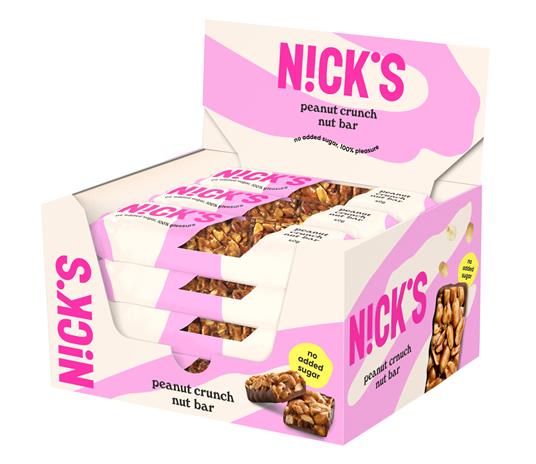Nick's Nut Bar Peanut Crunch 12 x 40g