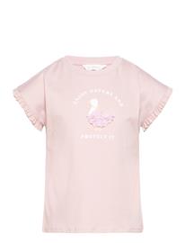 Mango Printed Cotton-Blend T-Shirt - Pink - 92