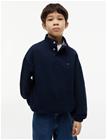 Tommy Hilfiger Button High Neck Sweatshirt - Navy - 176