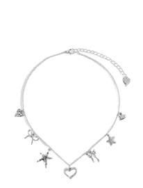 Mango Beaded Necklace - Silver - ONE SIZE