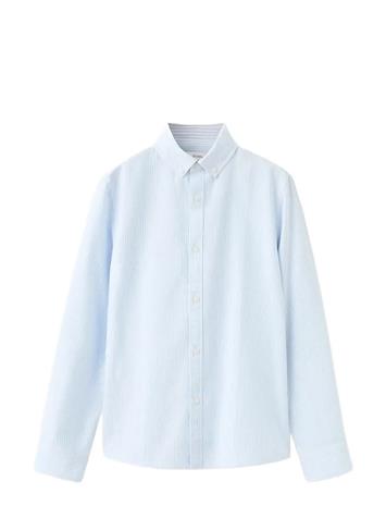 Mango Striped Oxford Shirt - Blue - 152