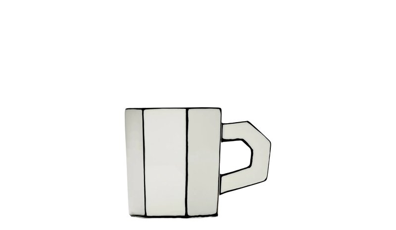 Serax Tea Cup White/Black Carte Blanche Set/2 - White - ONE SIZE