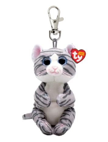 TY Mitzi Cat Gray Belly - Clip - Grey - 9.5 cm
