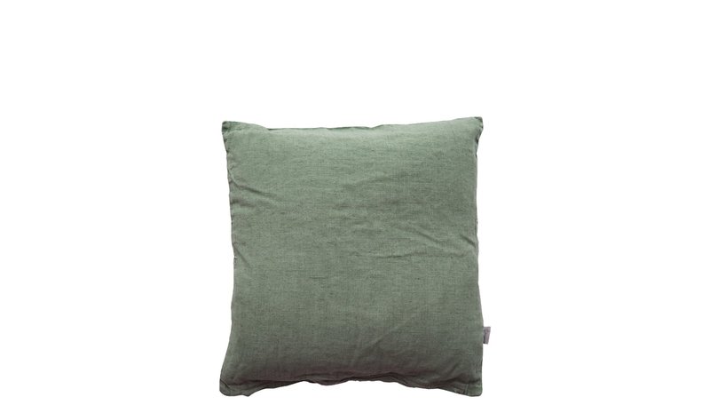 Au Maison Pudebetræk-Hør Basic-Vasket - Green - 45X45CM – kuva 1/3