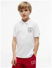 Tommy Hilfiger Flag Outline Polo Ss - White - 176