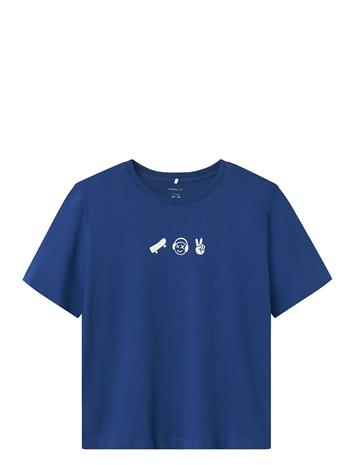 name it Nkmbekaj Ss Nreg Top - Blue - 146/152