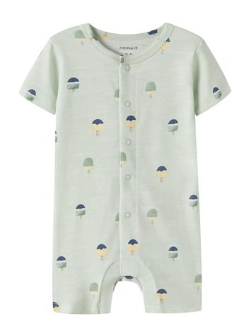 name it Nbmjerome Ss Sunsuit - Green - 80