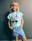 Mango Minnie Mouse Fringed T-Shirt - Green - 116