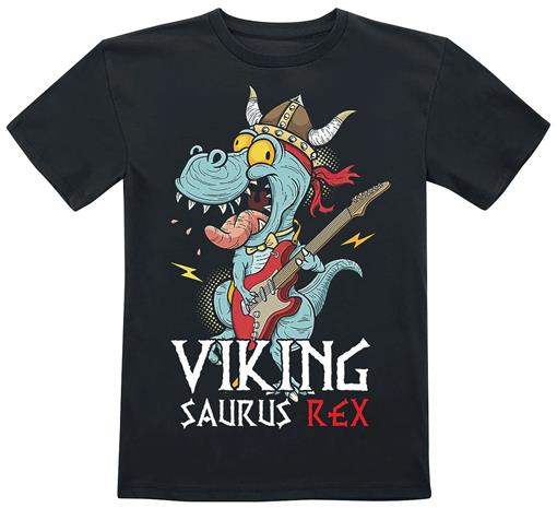 Tierisch - Viking Saurus Rex - T-paita - Lapset - Musta