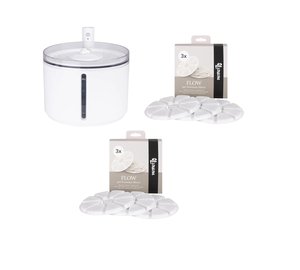 District 70 - FLOW Wireless Fountaine White 2,2 L & FLOW Filter 6 pcs