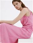 Mango Asymmetric Dress With Tie Detail - Pink - XL