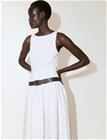 Mango A-Line Dress With Broderie Anglaise Embroidery - White - XL