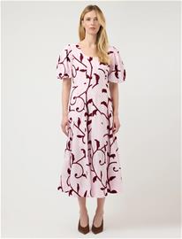 YAS Yasromy Ss Long Dress S. - Burgundy - 42