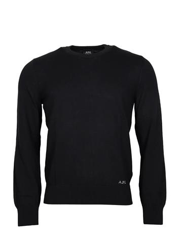 A.P.C. Logo Crew-Nwck Sweater - Black - XL