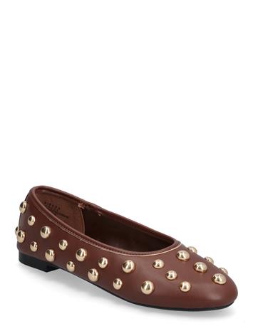 Pieces Pckaroline Stud Ballerina Hg - Brown - 41