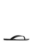 Mango Leather Strap Sandals - Black - 42