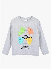 Pokémon T-paita, Vaaleanharmaa, 140-146
