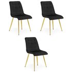 3 ruokailutuolin setti Split, 88x46x40 cm, musta
