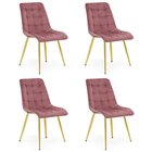 4 ruokatuolin sarja Split, 88x46x40 cm, vaaleanpunainen