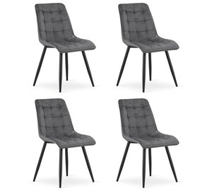 4 ruokatuolin setti Split, 88x46x40 cm, harmaa