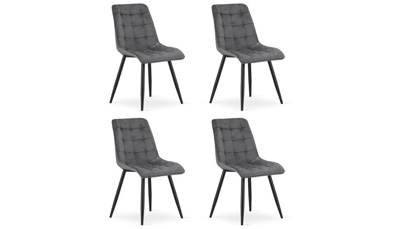 4 ruokatuolin setti Split, 88x46x40 cm, harmaa