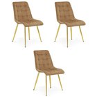 3 ruokailutuolin sarja Split, 88x46x40 cm, ruskea