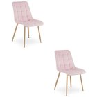 2 ruokailutuolin setti Split, 88x46x40 cm, vaaleanpunainen