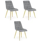 3 ruokatuolin sarja Split, 88x46x40 cm, harmaa